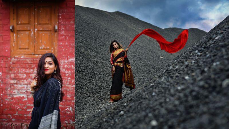 Black saree