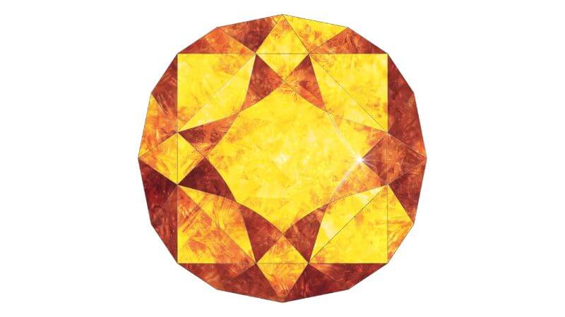 Yellow shine gemstone